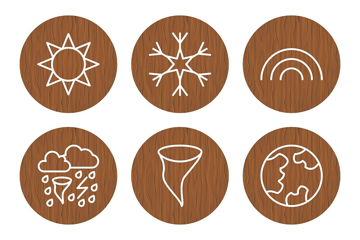 Set Of Weather And Season Icons example image 1