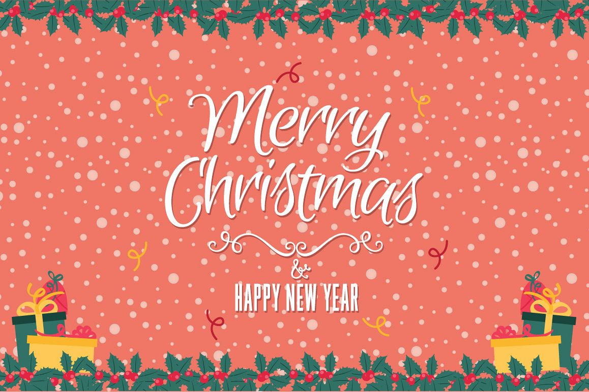 Christmas greeting red card example image 1