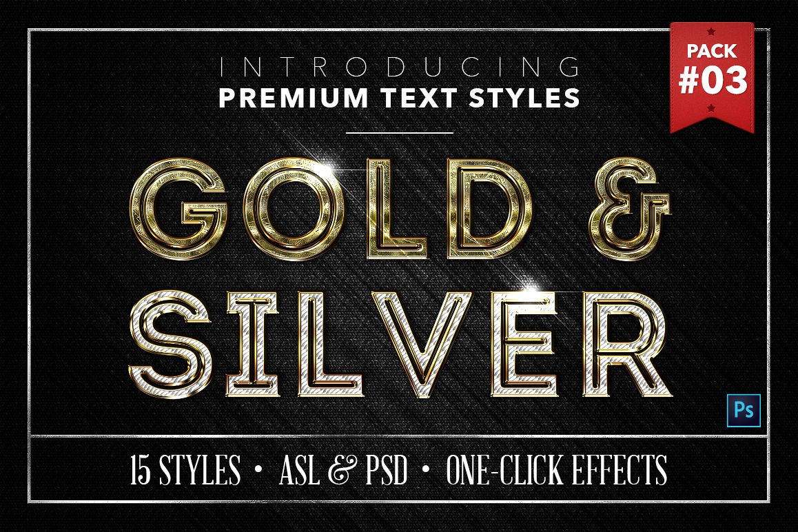 Gold & Silver #3 - 15 Text Styles example image 1
