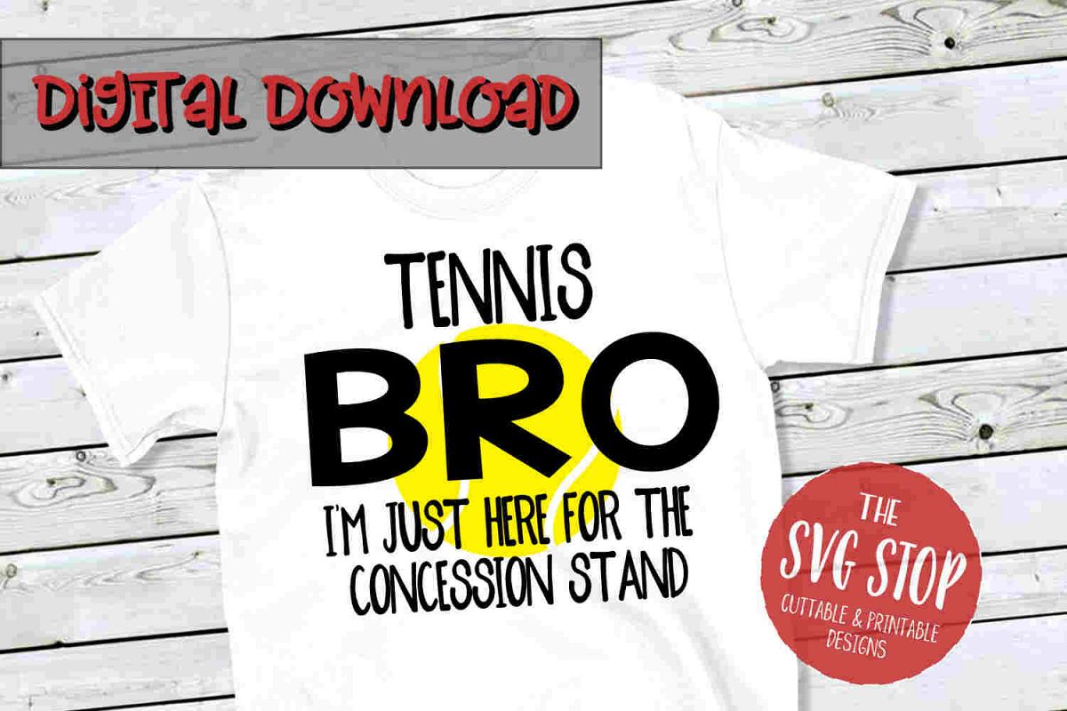 Tennis Bro -SVG, PNG, DXF example image 1