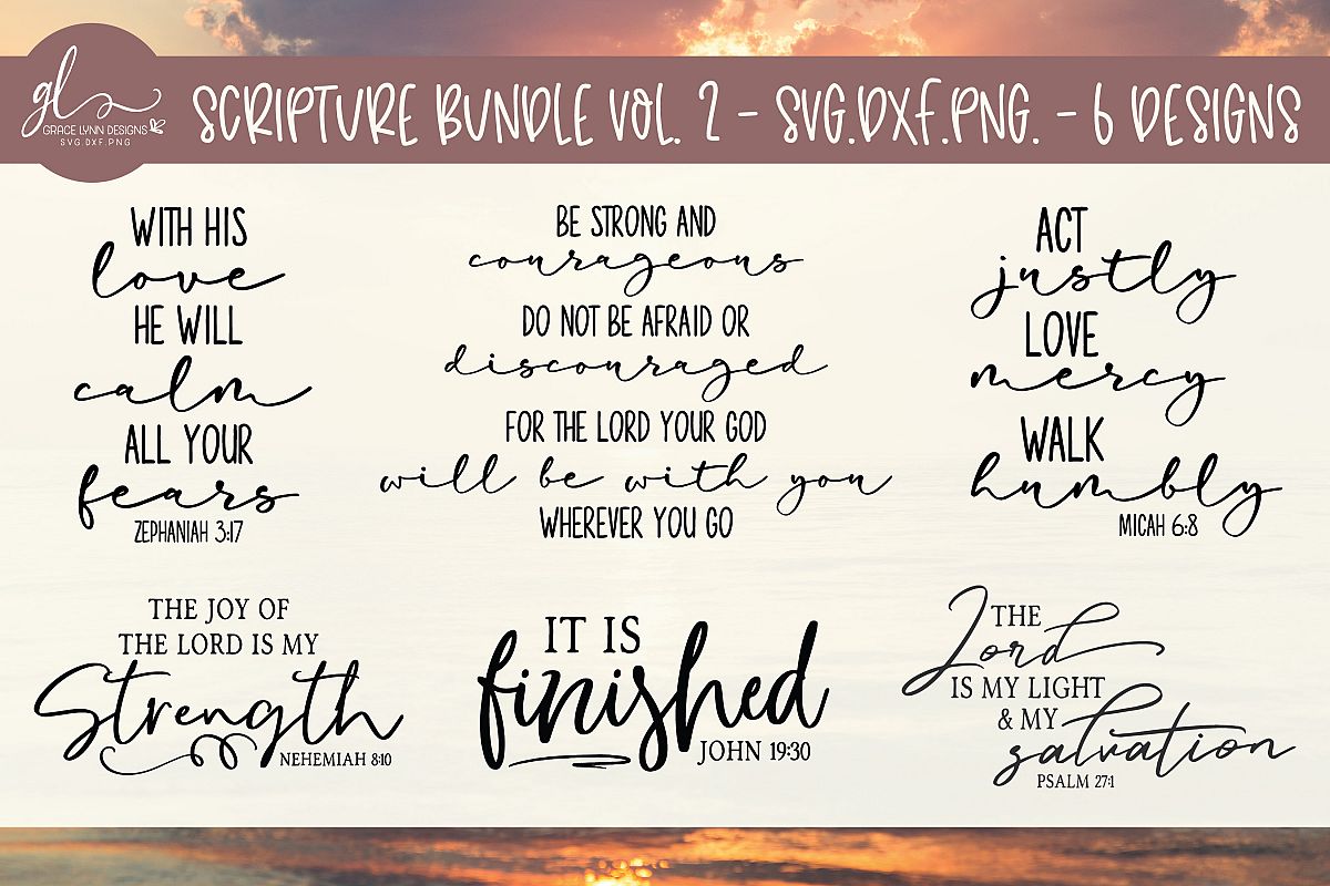 Scripture Bundle Vol. 2 - SVG Cut Files - 6 Designs example image 1