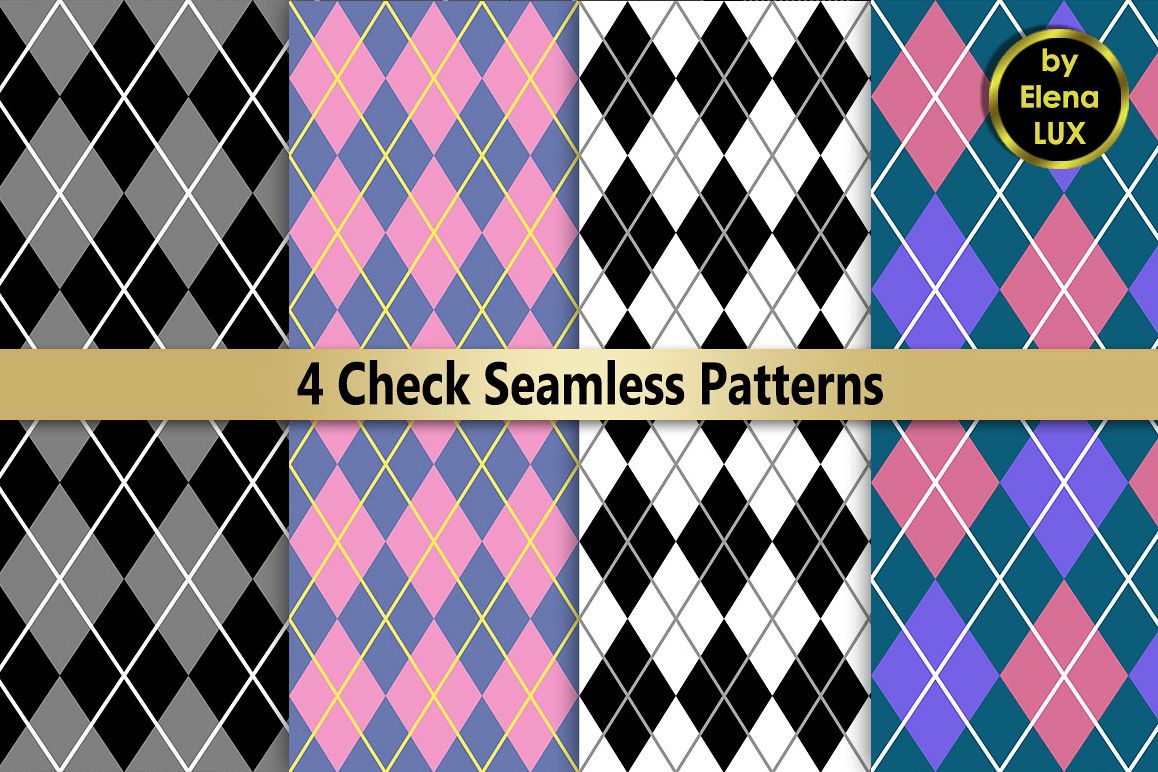 Check Seamless Pattern Set example image 1