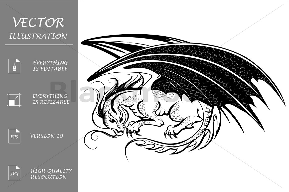 Stylized dragon example image 1