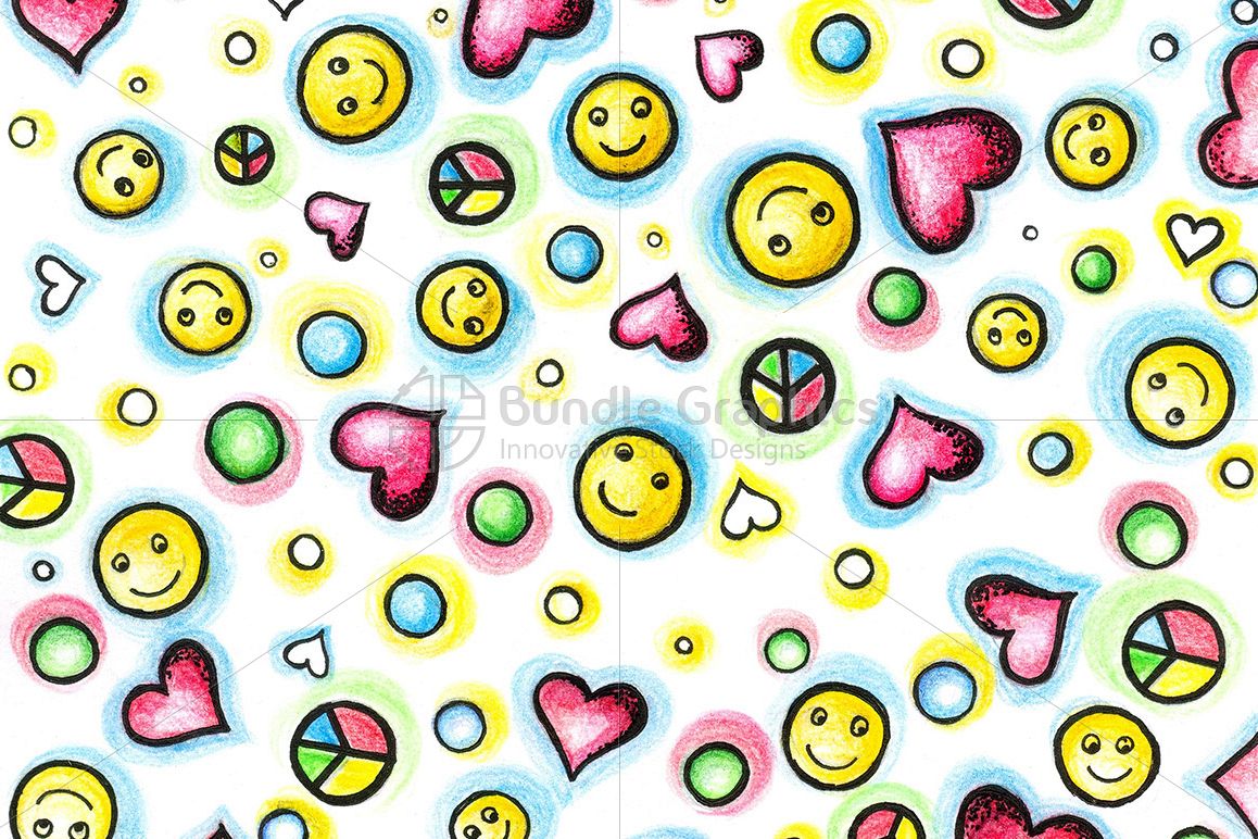 Peace Love Smiles Graphical Image example image 1
