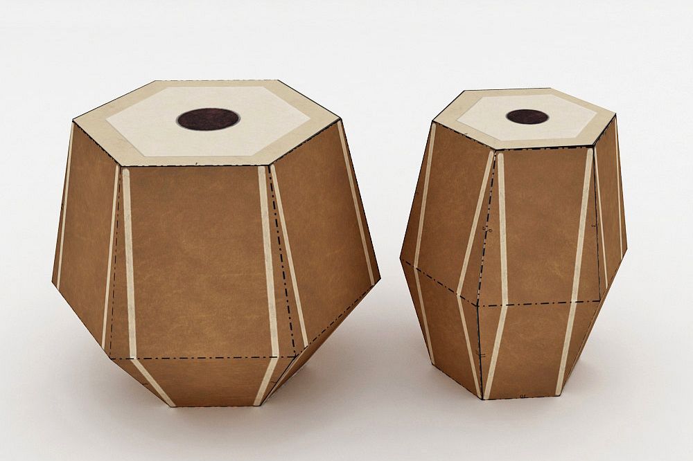 DIY Tabla Favor - 3d papercraft example image 1
