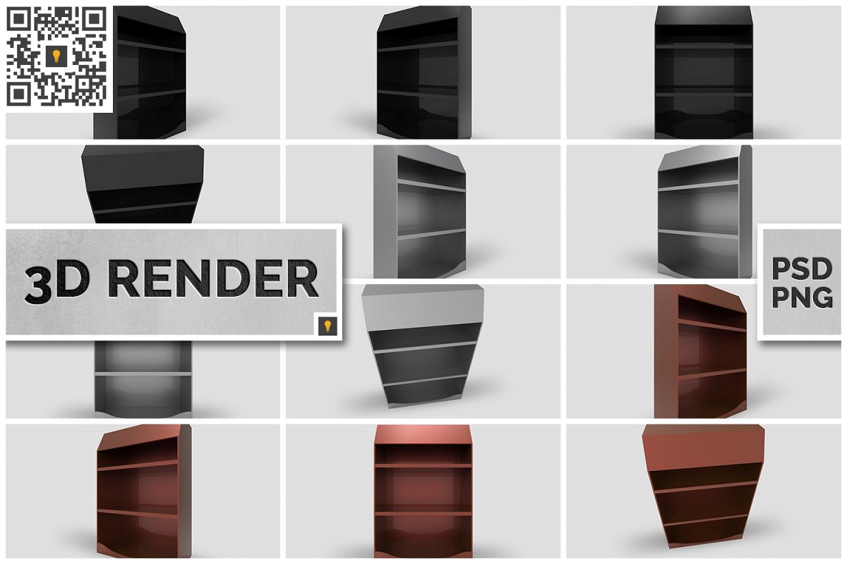 Promotional Shelf Display 3D Render example image 1
