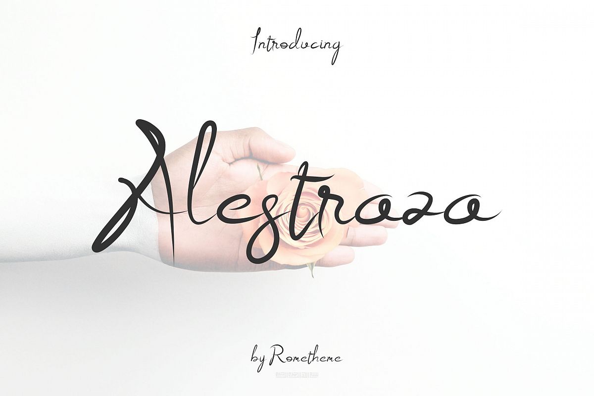 Alestraza Modern Script font example image 1
