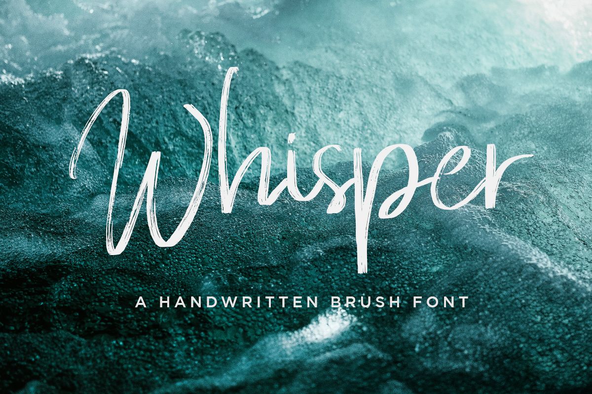 Whisper Brushes Script Font example image 1