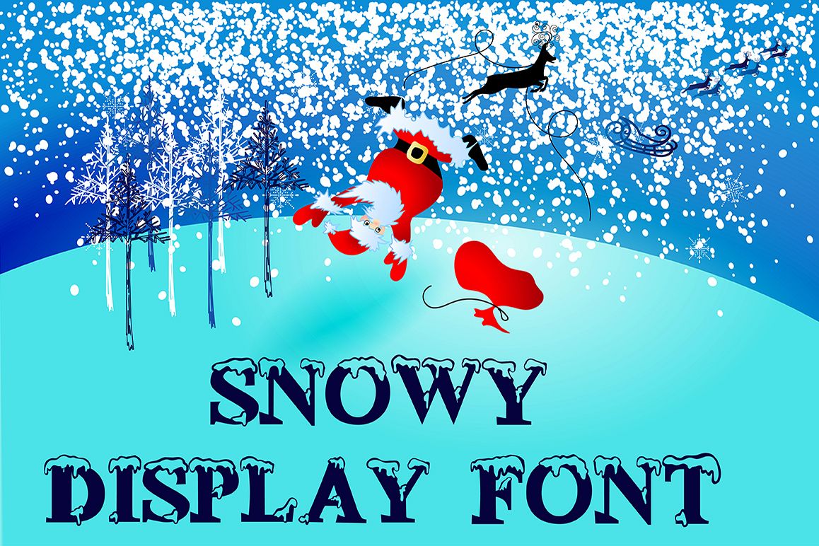 Snowy display font example image 1