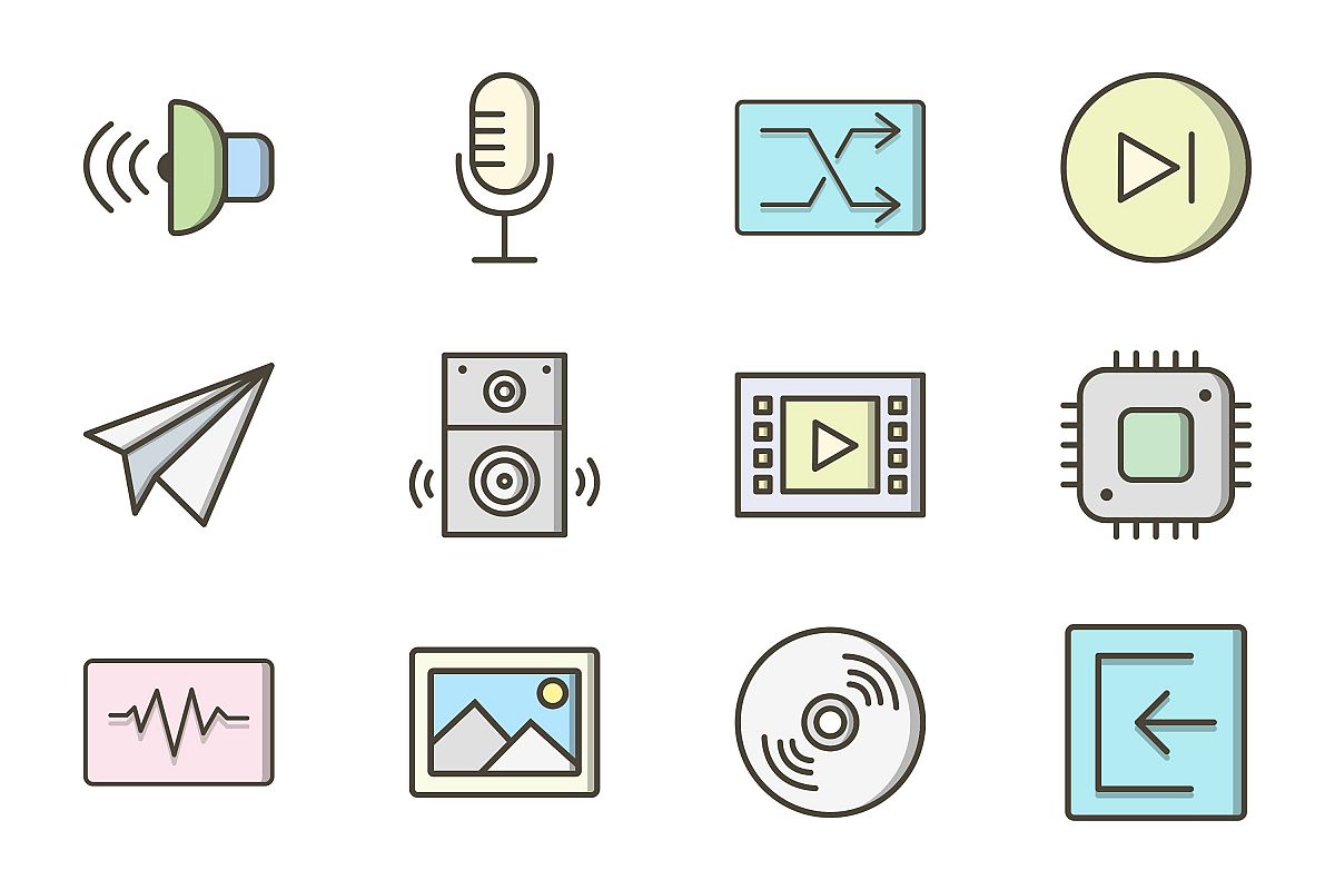 Set Of Multimedia Icons example image 1
