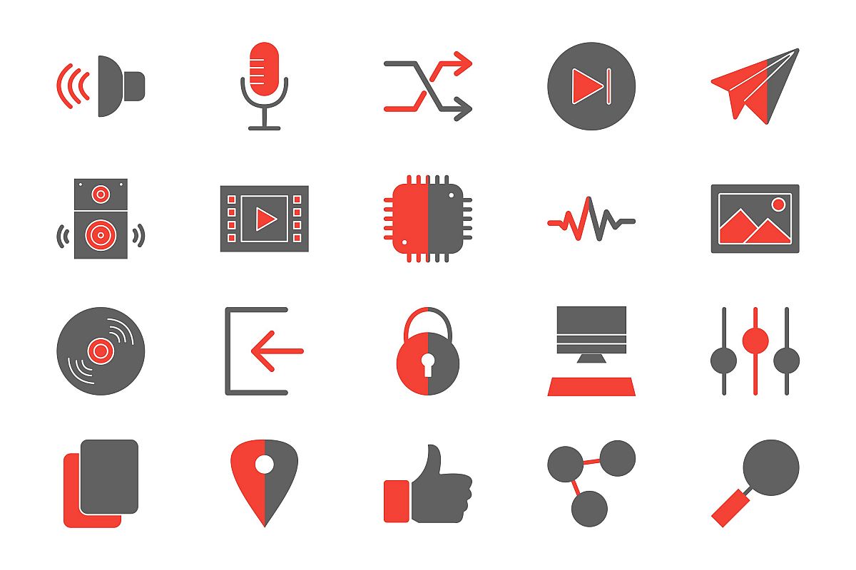 Set Of Multimedia Icons example image 1