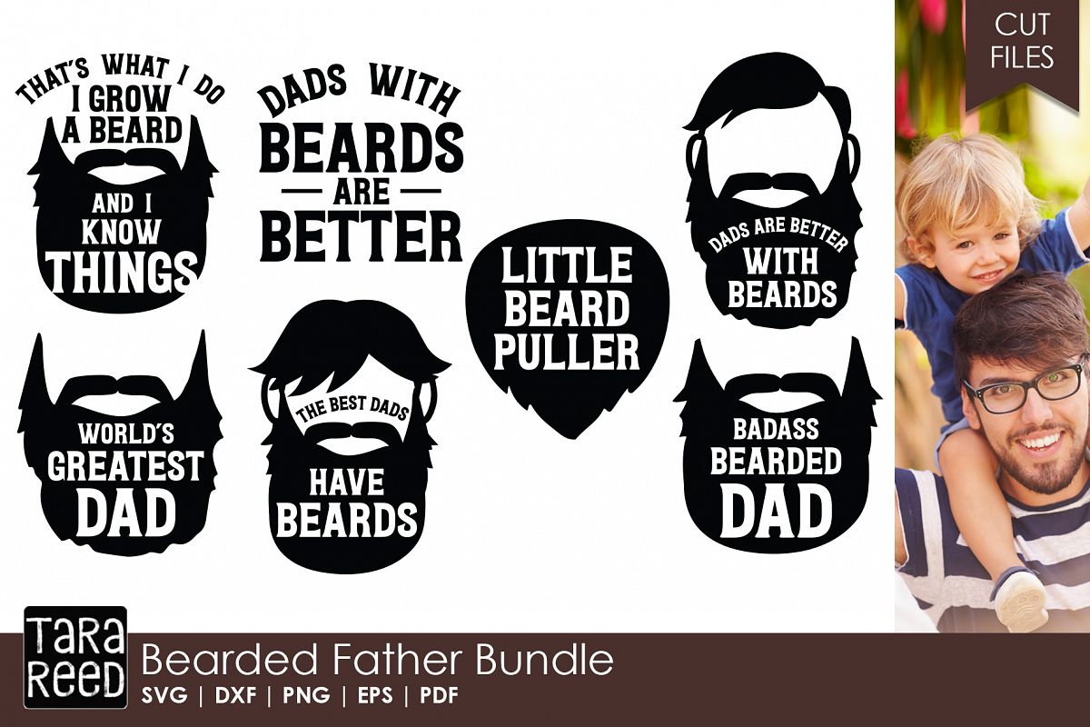 Bearded Father - Beard SVG and Cut Files for Crafters (123513) | Cut Files | Design Bundles