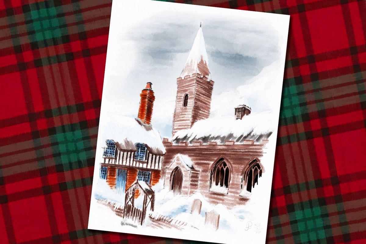 Snowy Winter Village example image 1
