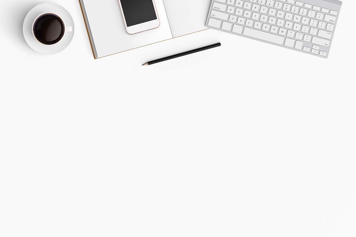 Modern workplace. Top view. Flat lay style. 22 example image 1