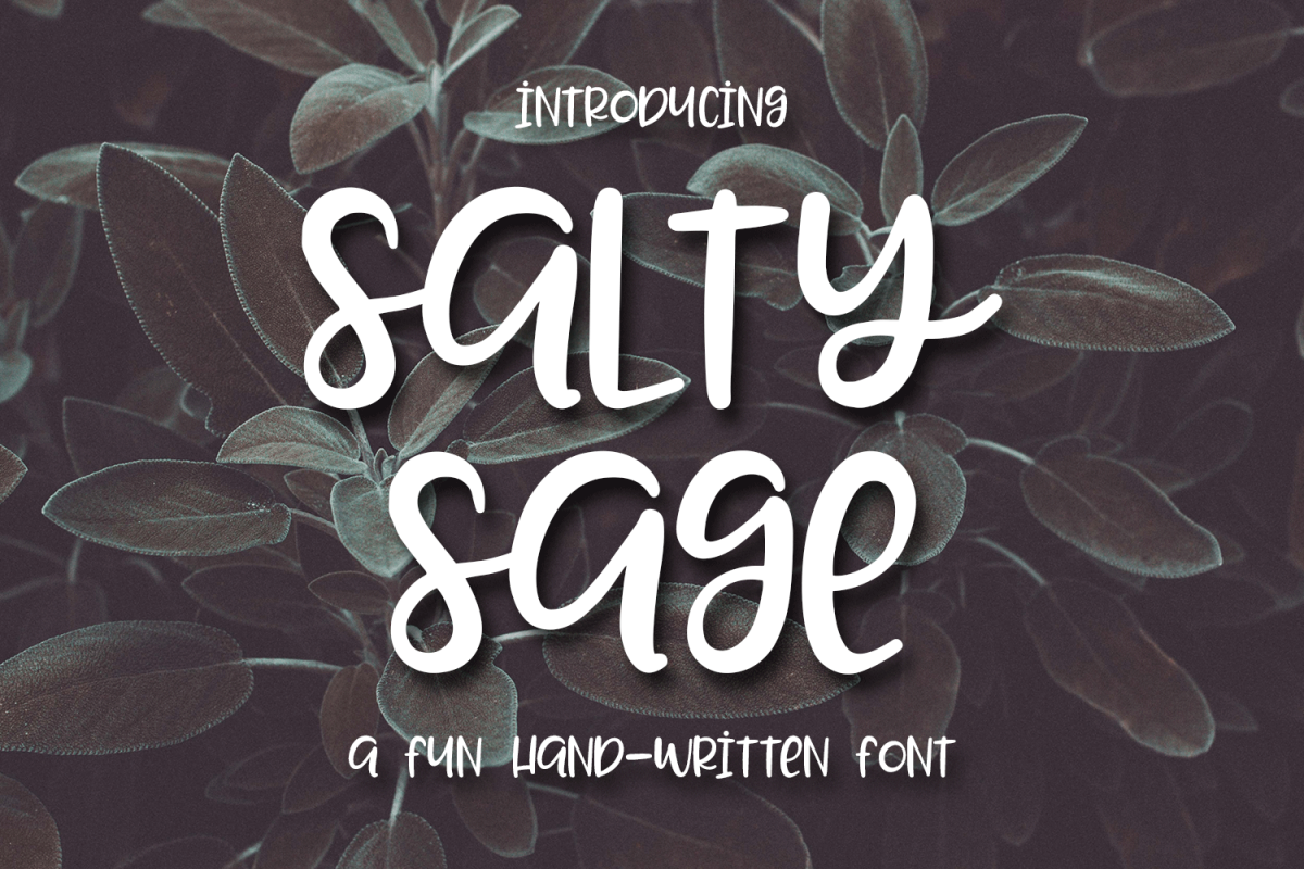 Salty Sage- A Fun Hand-Written Font example image 1