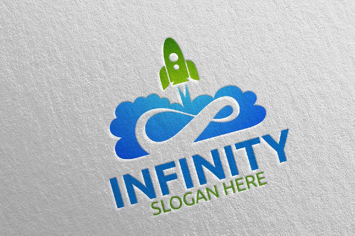 Infinity Rocket logo Design 43 example image 1