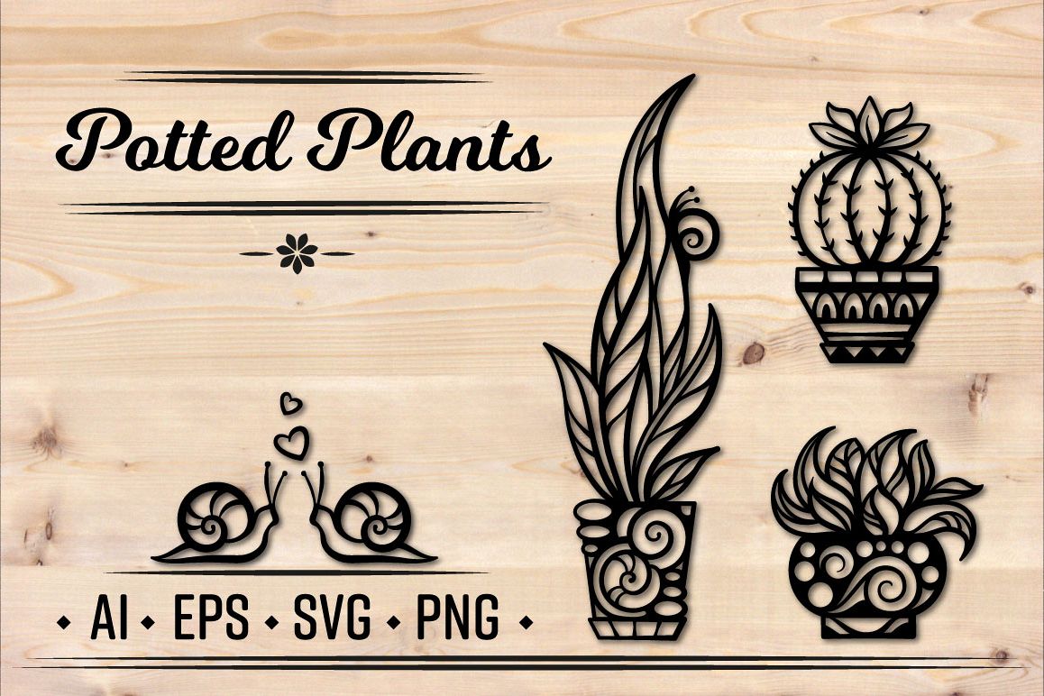 Potted plants set example image 1