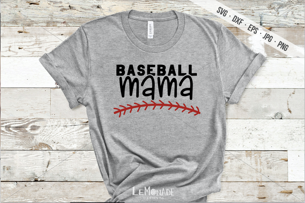 Baseball Mama SVG, Baseball Mom Cutting File, SVG, DXF example image 1