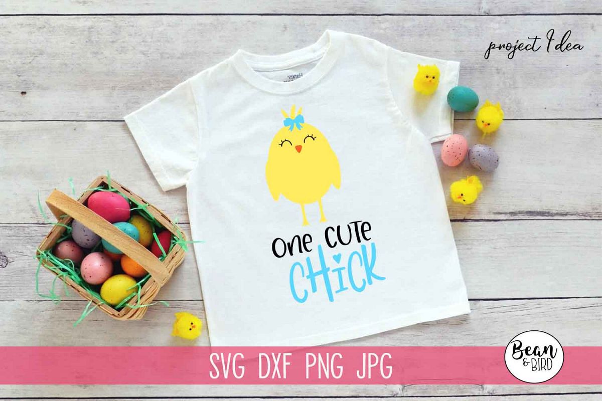 One Cute Chick Easter Spring SVG example image 1