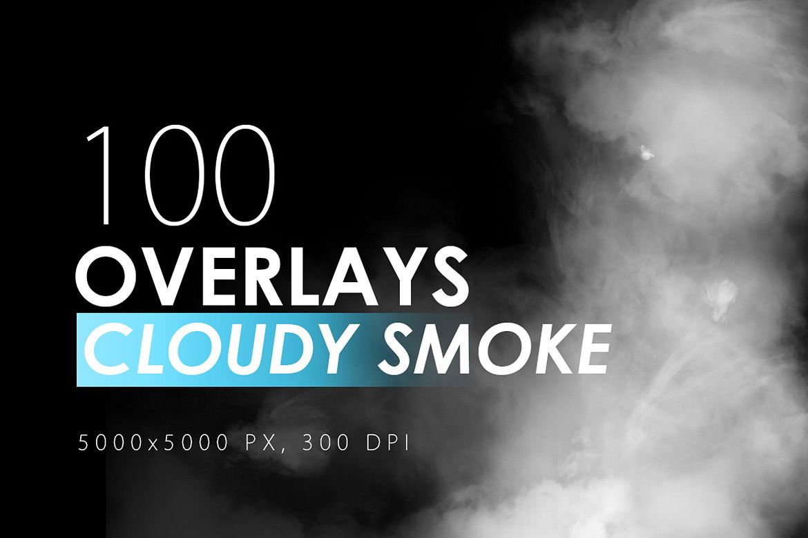 100 Cloudy Smoke Overlays example image 1