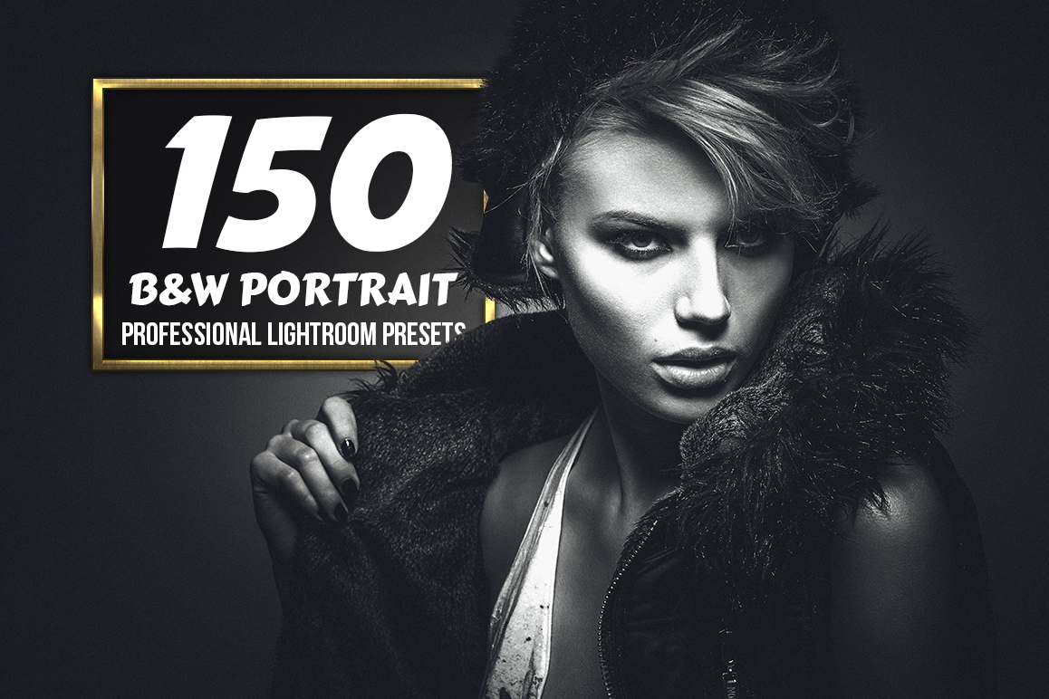 B&W Portrait - 150 Lightroom Presets example image 1