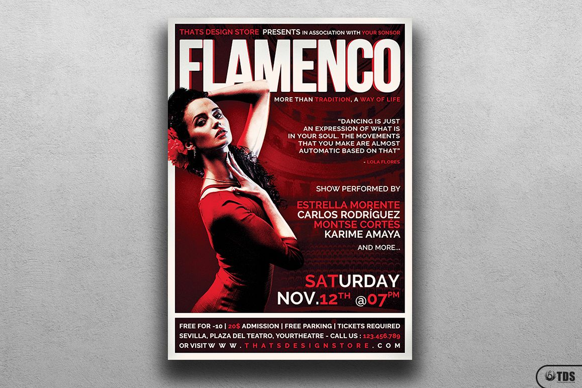 Flamenco Flyer Template V1 example image 1
