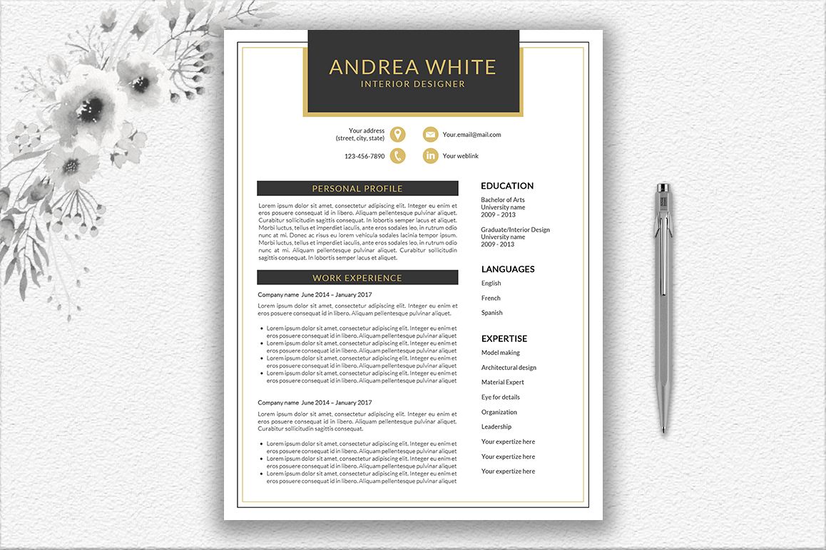Resume Template Design example image 1