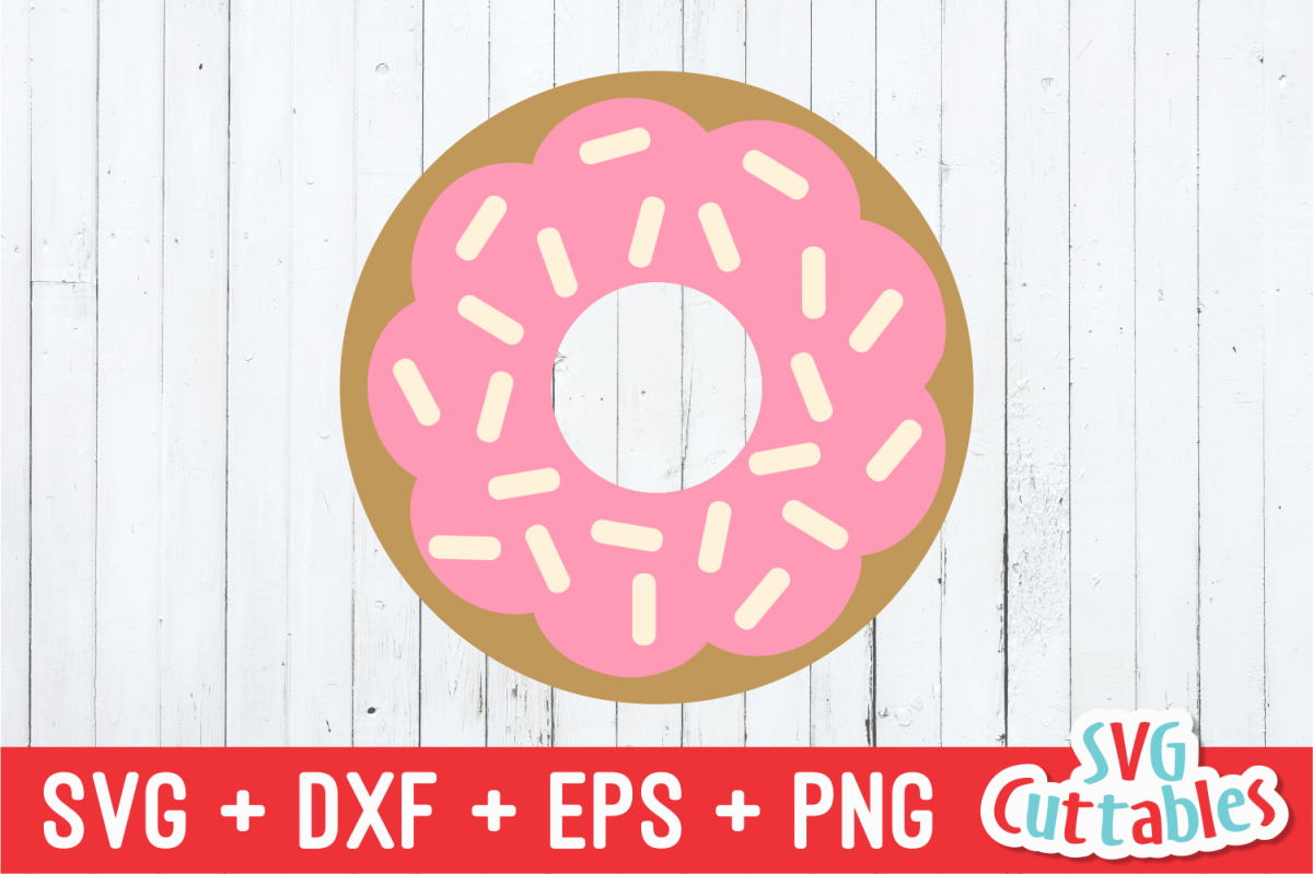 Donut with Sprinkles Food SVG Cut File