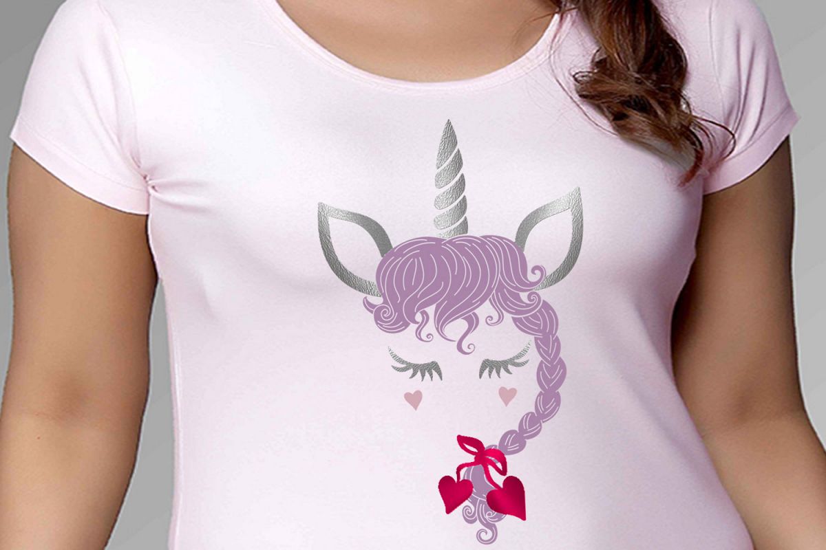 Download Valentines day unicorn face with heart svg dxf png clipart ...