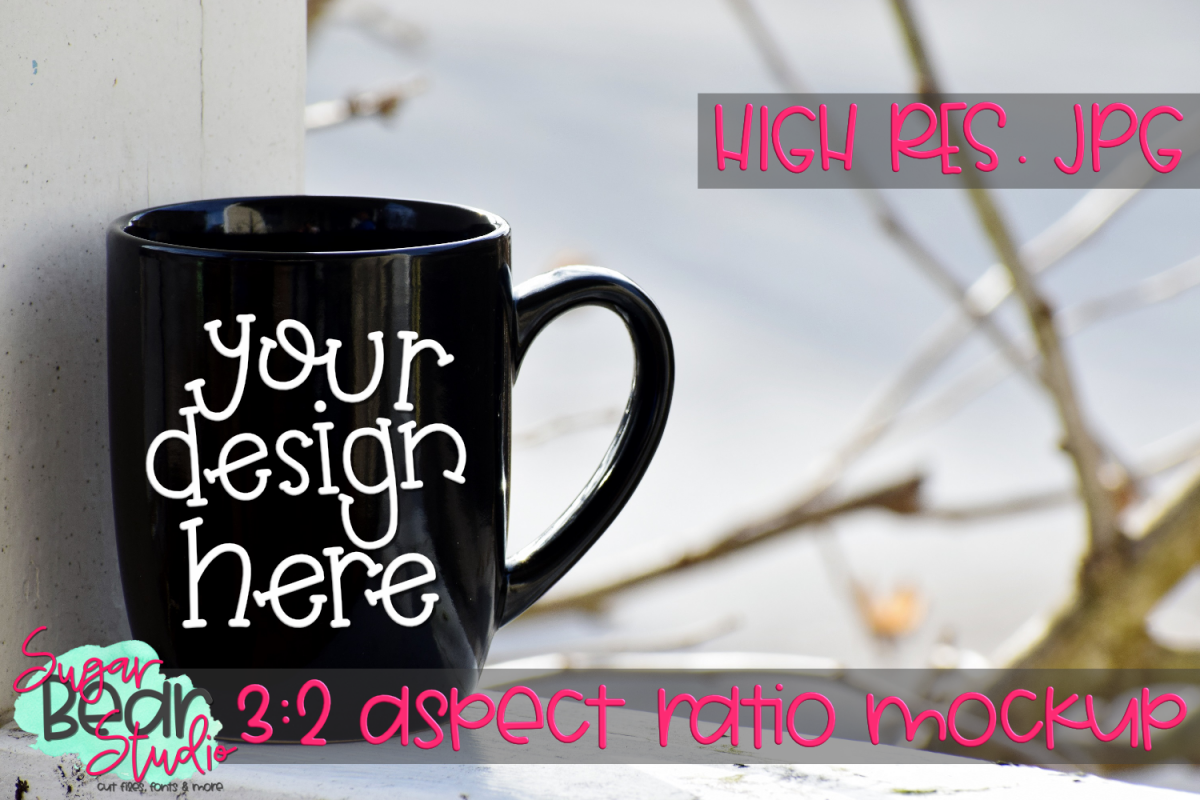 Mug on Railing Mockup example image 1