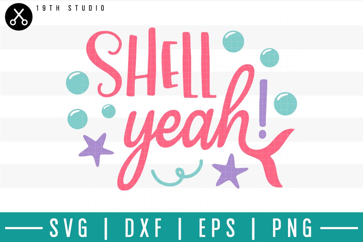 Shell yeah SVG| Mermaid SVG example image 1