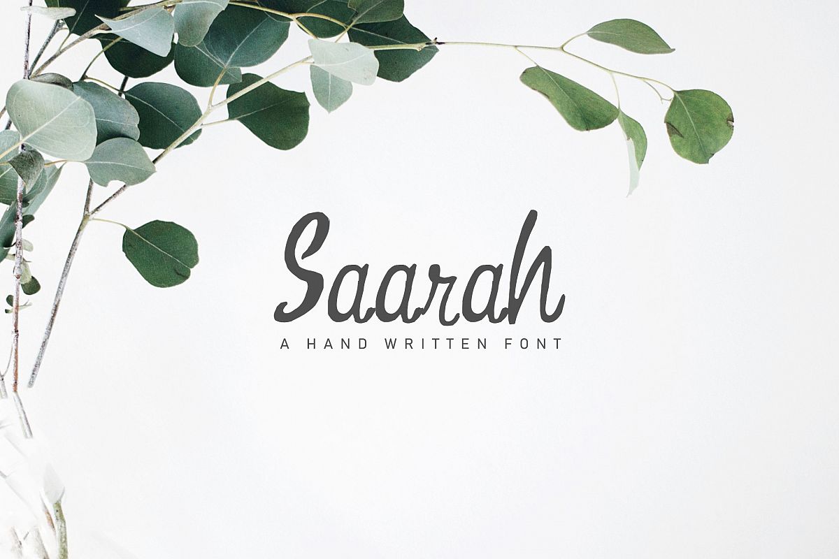 Saarah Fresh Handmade Font example image 1