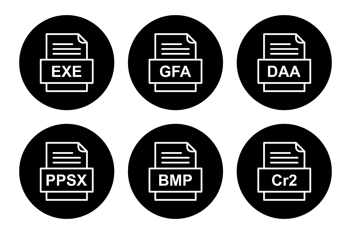 Set Of File Formats Icons example image 1