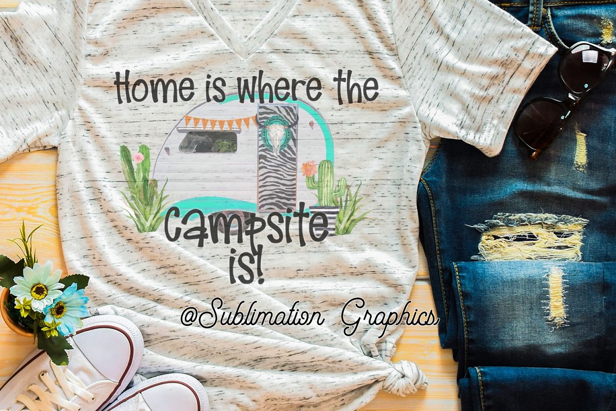 Home is where the campsite is Sublimation PNG example image 1