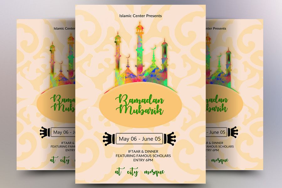 Ramadaan Mubaraak Flyer example image 1