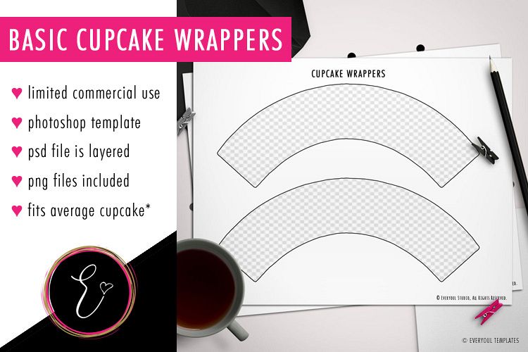 Design Your Own Basic Cupcake Wrappers example image 1