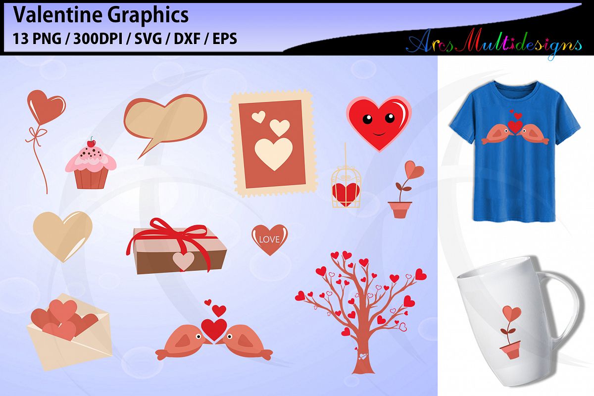 valentine svg / valentine graphics / valentine's day clipart example image 1