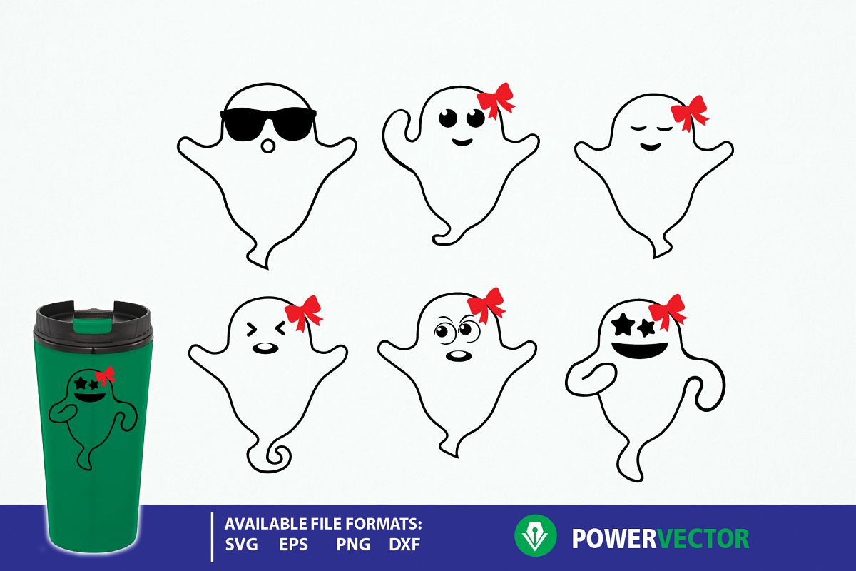 Download Halloween svg files - Ghost vector image collection