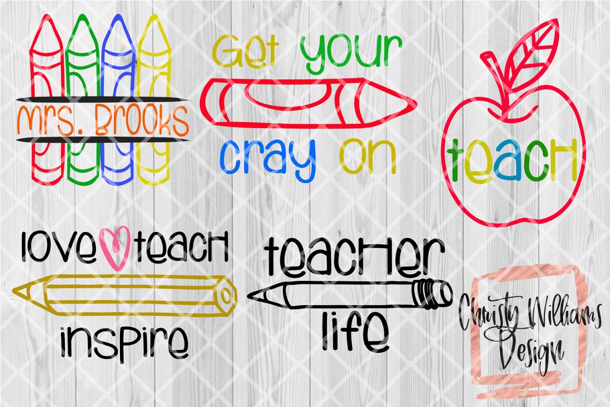 Teacher SVG Bundle 5 Designs example image 1