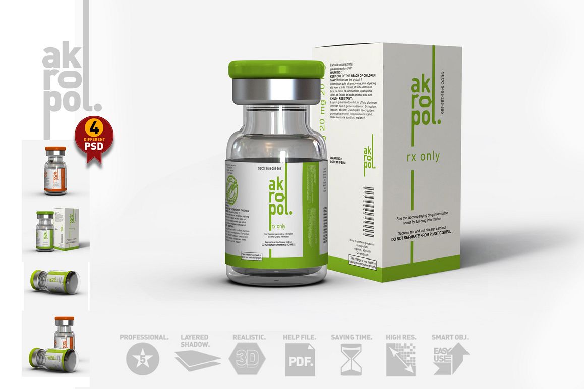 Vial Bottles Mock Up example image 1