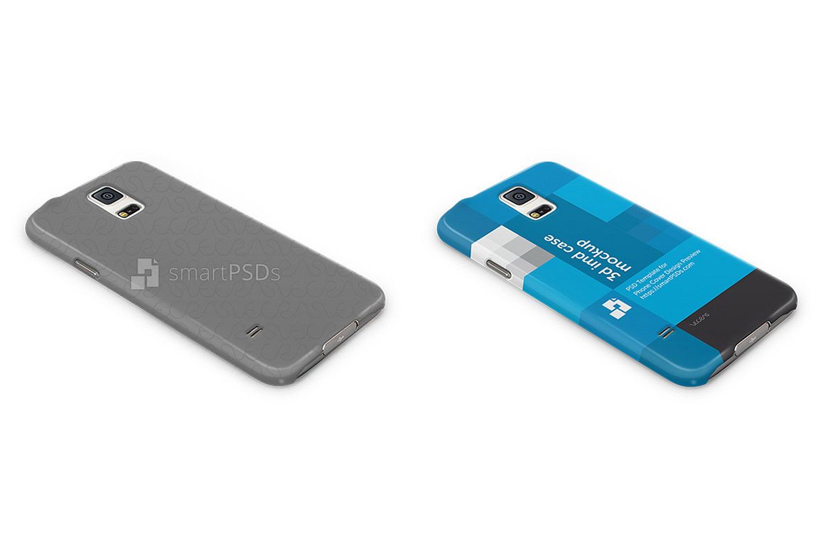 Samsung Galaxy S5 3d IMD Mobile Case Design Mockup 2014- Down view example image 1