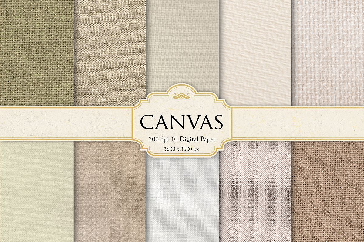 Wedding Canvas Digital Paper example image 1
