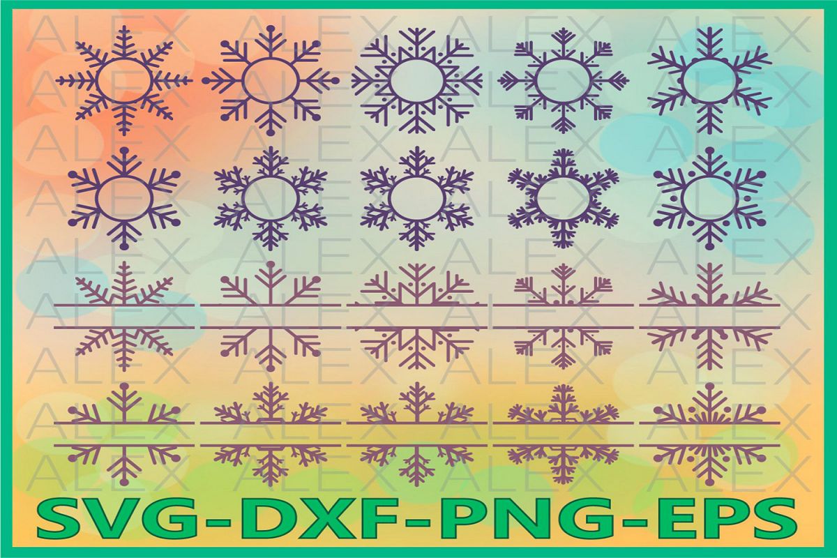 Snowflake svg, Snowflake Monogram svg, Christmas Snowflake example image 1