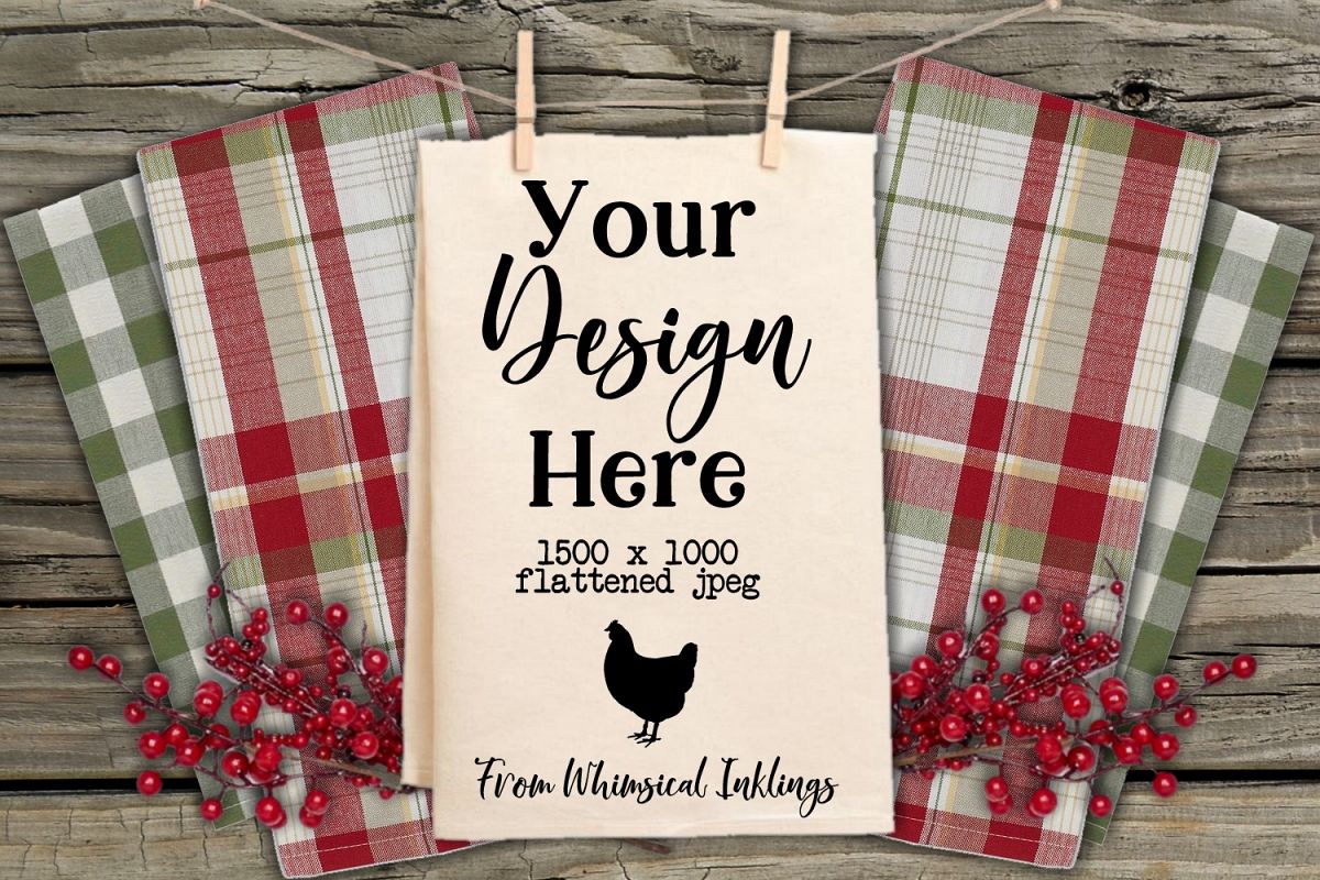 Farmhouse Dish Towel Mock Up example image 1