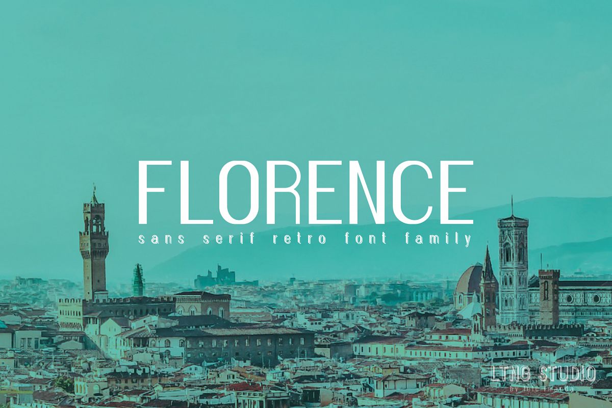 FLORENCE font family example image 1