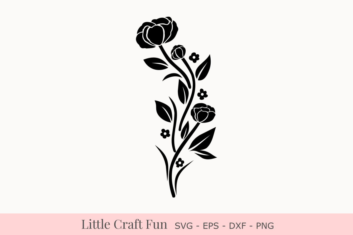 Download Flowers Silhouette Svg, Florals Silhouette Svg, Silhouette ...