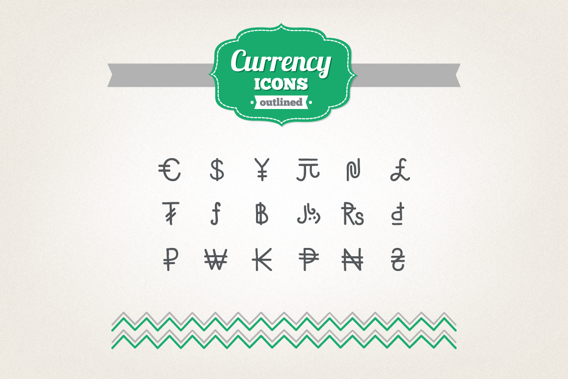 Hand Drawn Currency Icons example image 1