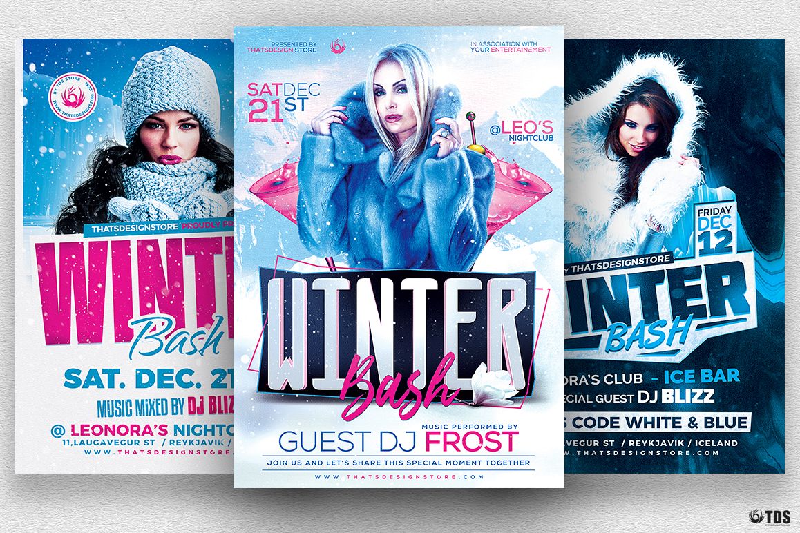 Winter Bash Flyer Bundle example image 1