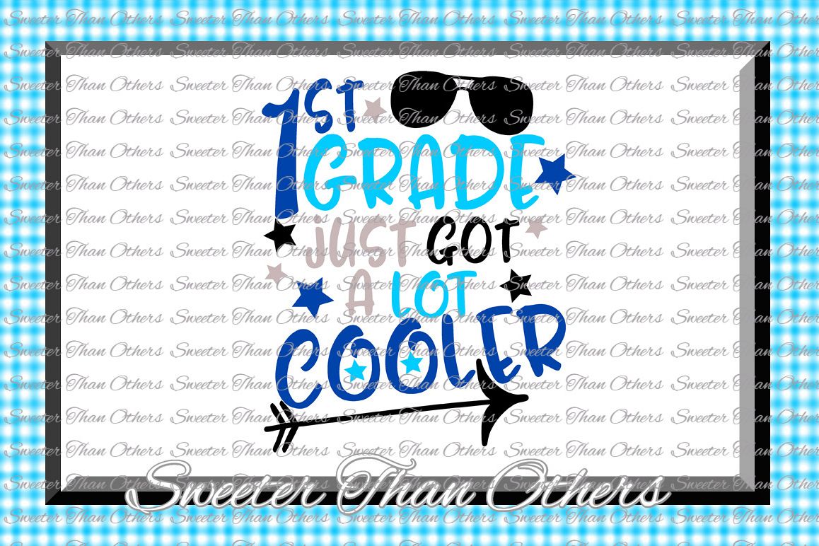 First Grade Cooler SVG 1st Grade cut file Last Day example image 1