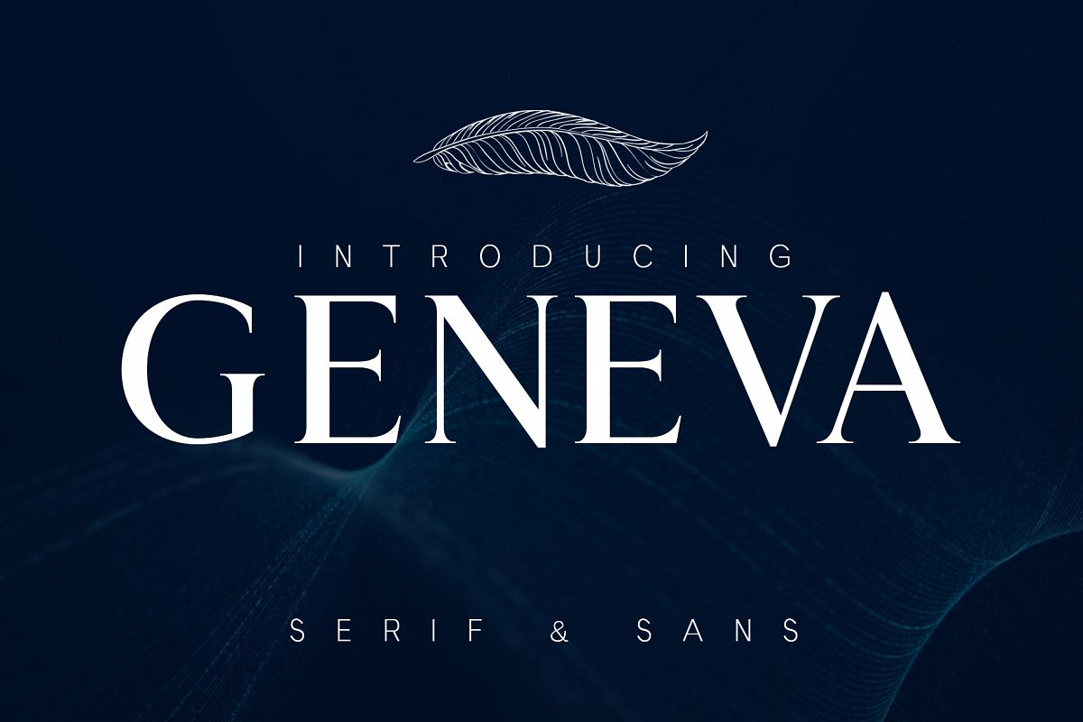 GENEVA - A family of 8 fonts example image 1